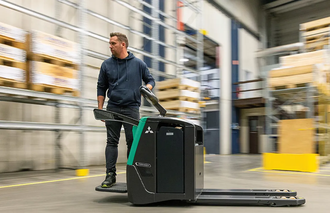 Man with forklift