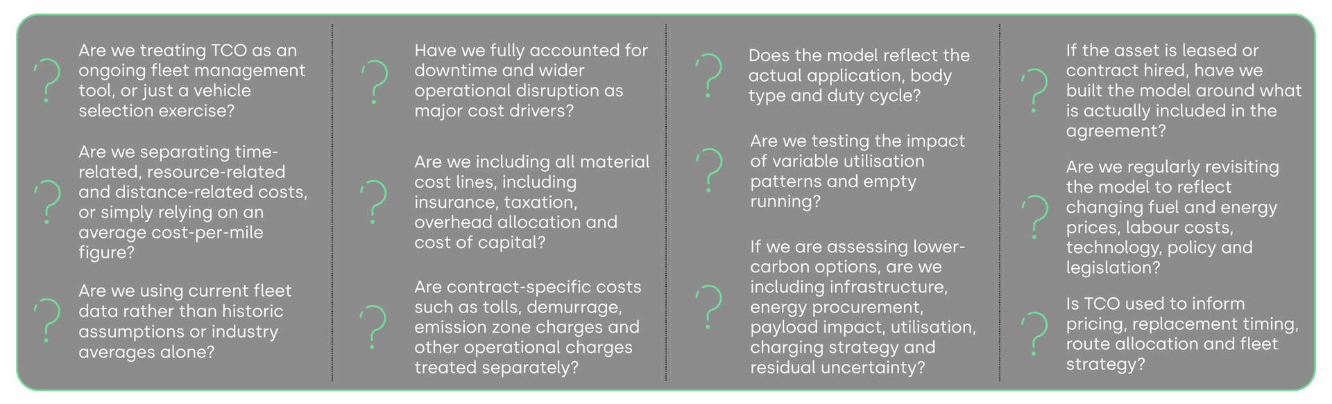 Are We Separating Time Related, Resource Related And Distance Related Costs, Or Simply Relying On An Average Cost Per Mile Figure (1)