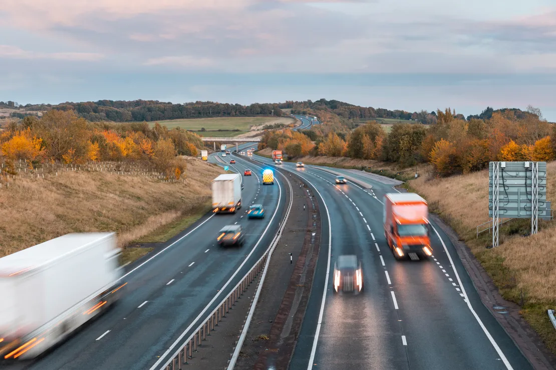 Cars driving on motorway