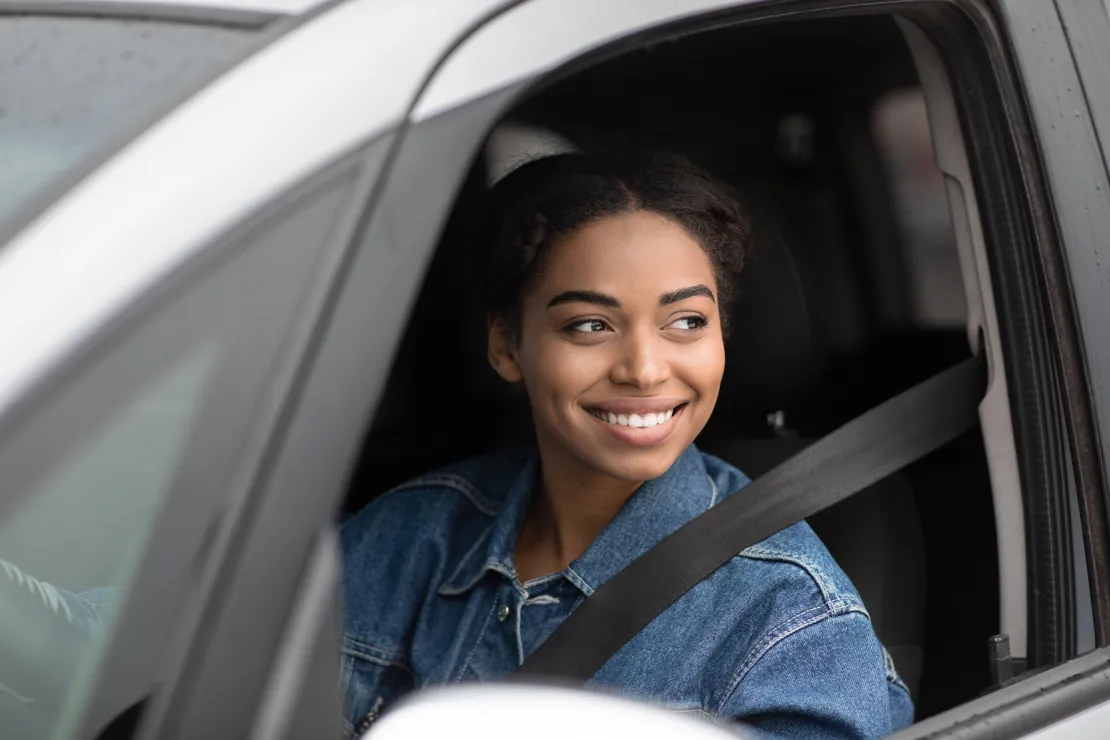 Women in car driving